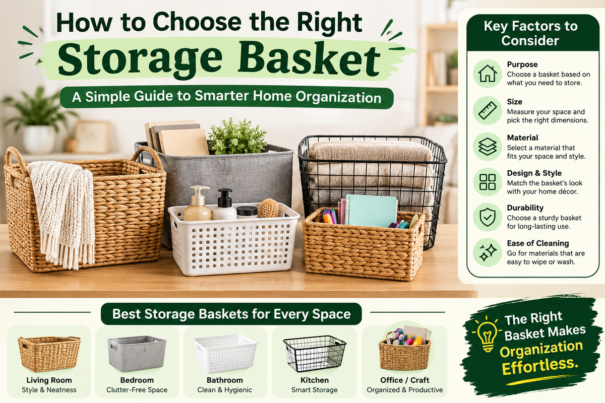 How to Choose the Right Storage Basket for Every Room in Your Home