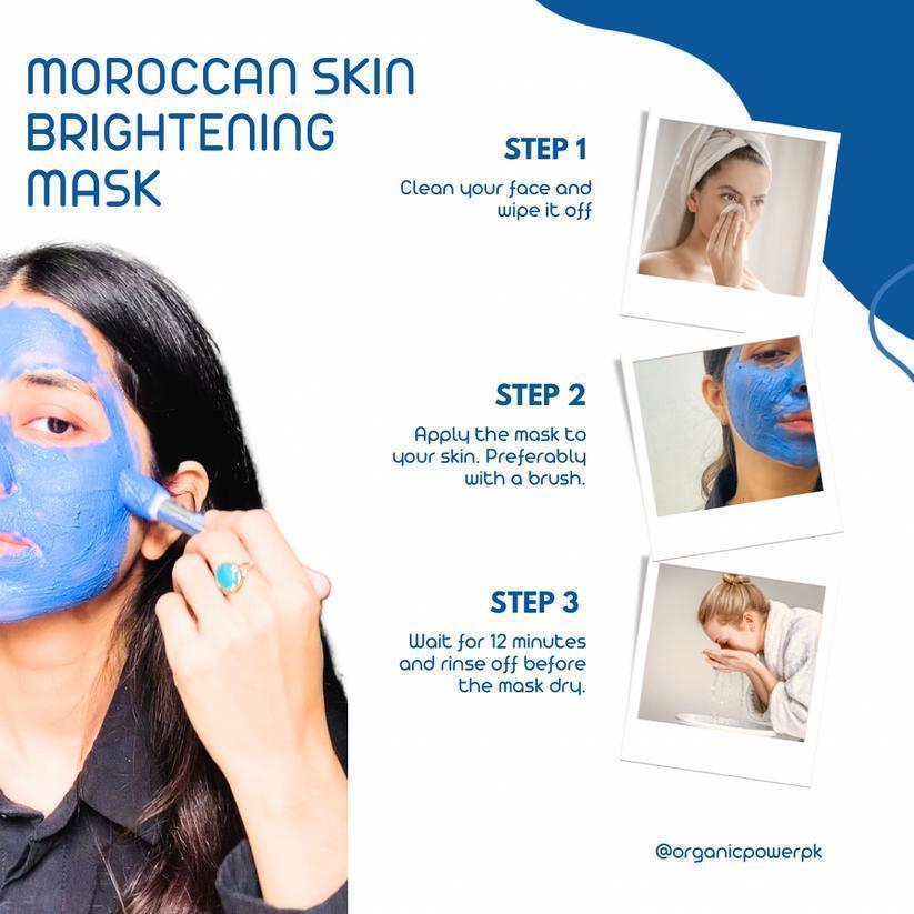 Brightening Face Mask 2 Pcs Blue Whitening Glowing