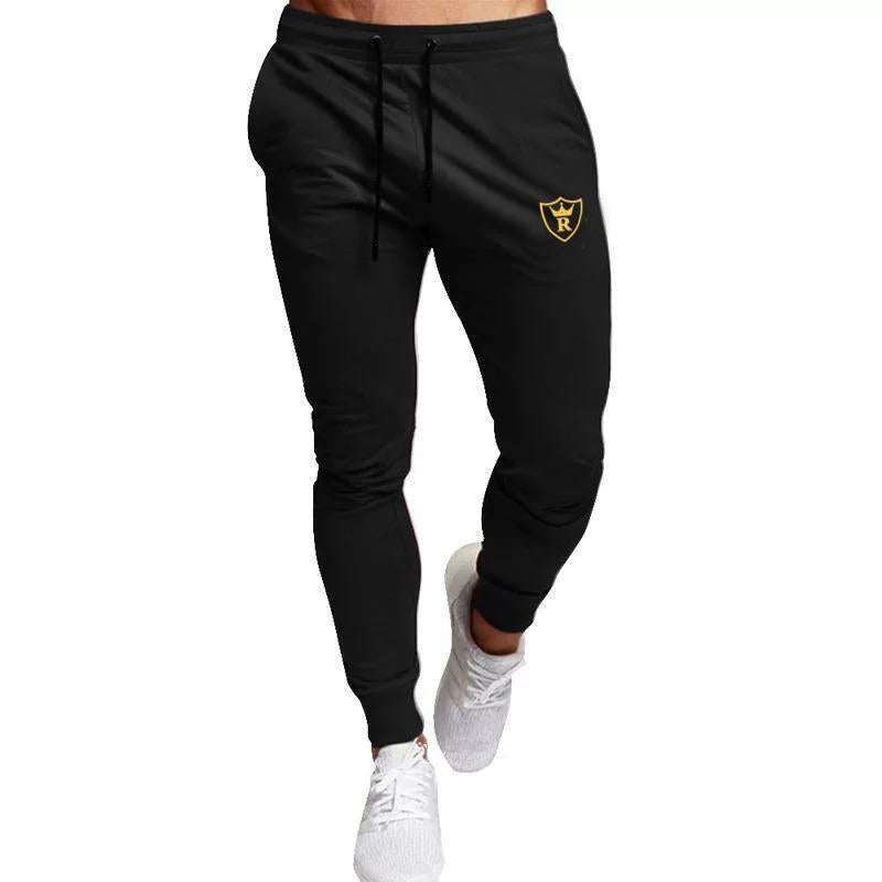 Men Fleece Track Suit Black 2 Pcs Collar Winter
