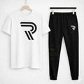 Men R-Logo Cotton Track Suit White Slim Fit