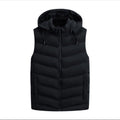 Men's Hooded Polyester Bomber Jacket - 1 Pc in Black