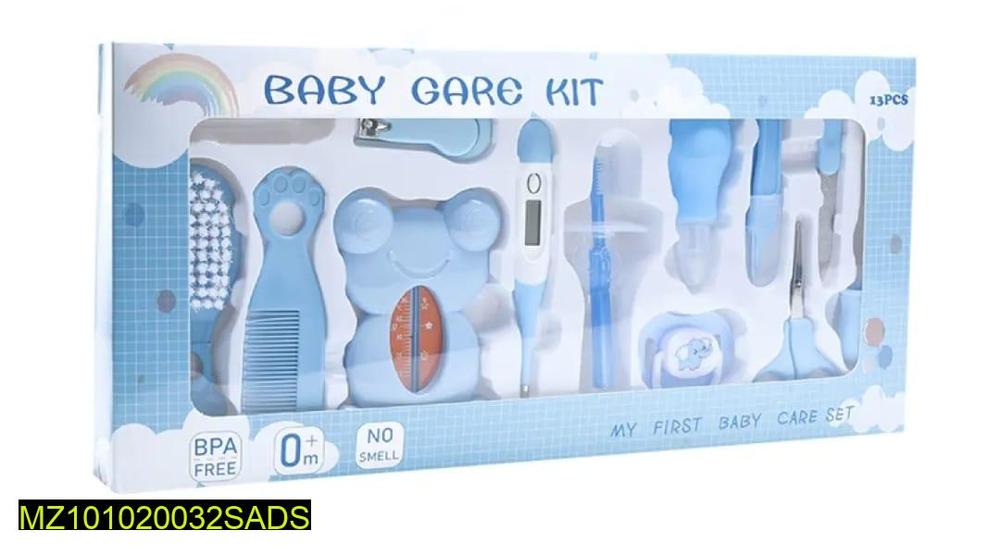 Baby Care Kit 13 Pcs Silicone Stainless Steel Blue