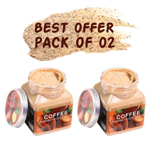 Wokali Coffee Sherbet Body Scrub 350ml Pack of 2