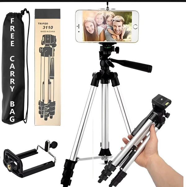 3.5ft Adjustable Tripod Stand for Mobile & Camera with Bag