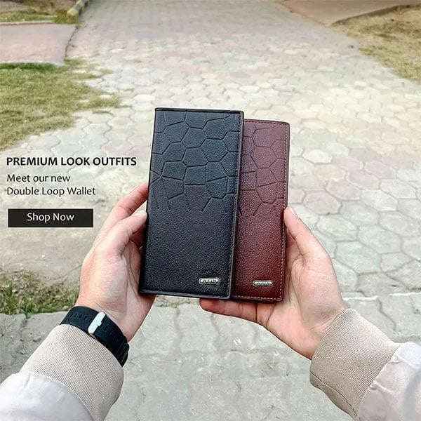 Premium Leather Wallet for Men - Dark Brown, Tan, Black