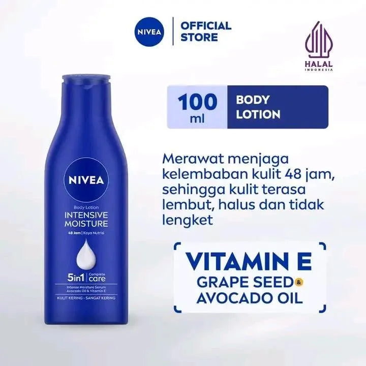 Nivea Intensive Moisture Body Lotion 100ml for Dry Skin