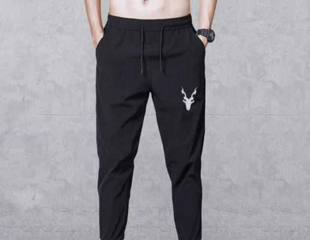 Men Black Markhor Printed Track Suit 2Pcs Cotton Jersey