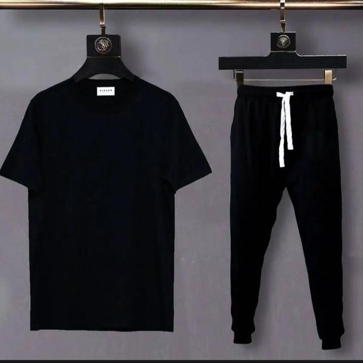 Black Cotton Track Suit for Men Medium to XL