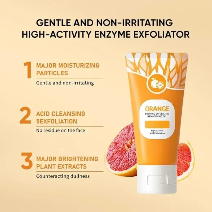 Orange Enzyme Exfoliating Gel for Brightening Skin Tone
