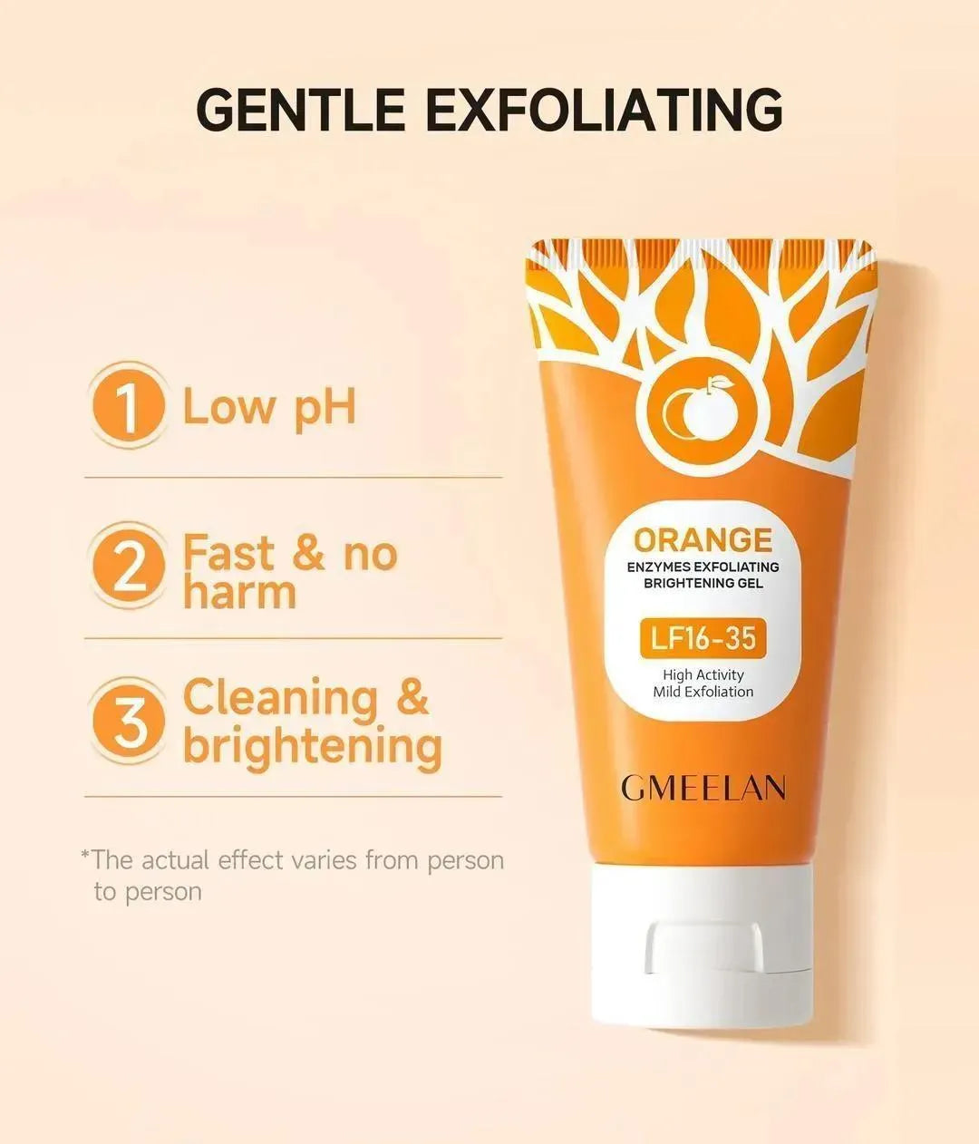 Orange Exfoliating Gel for Acne Prone Skin