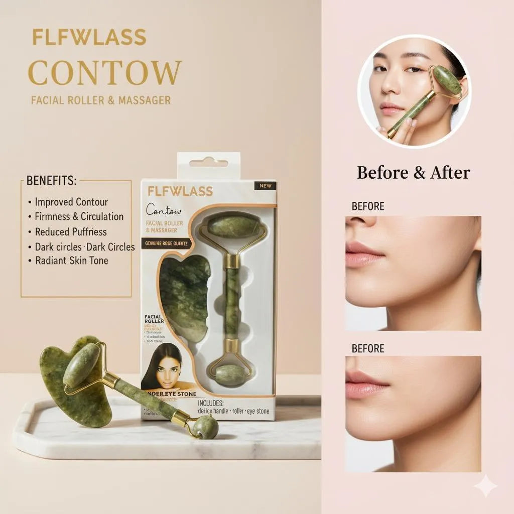 Jade Roller & Gua Sha 50ml for Radiant Skin
