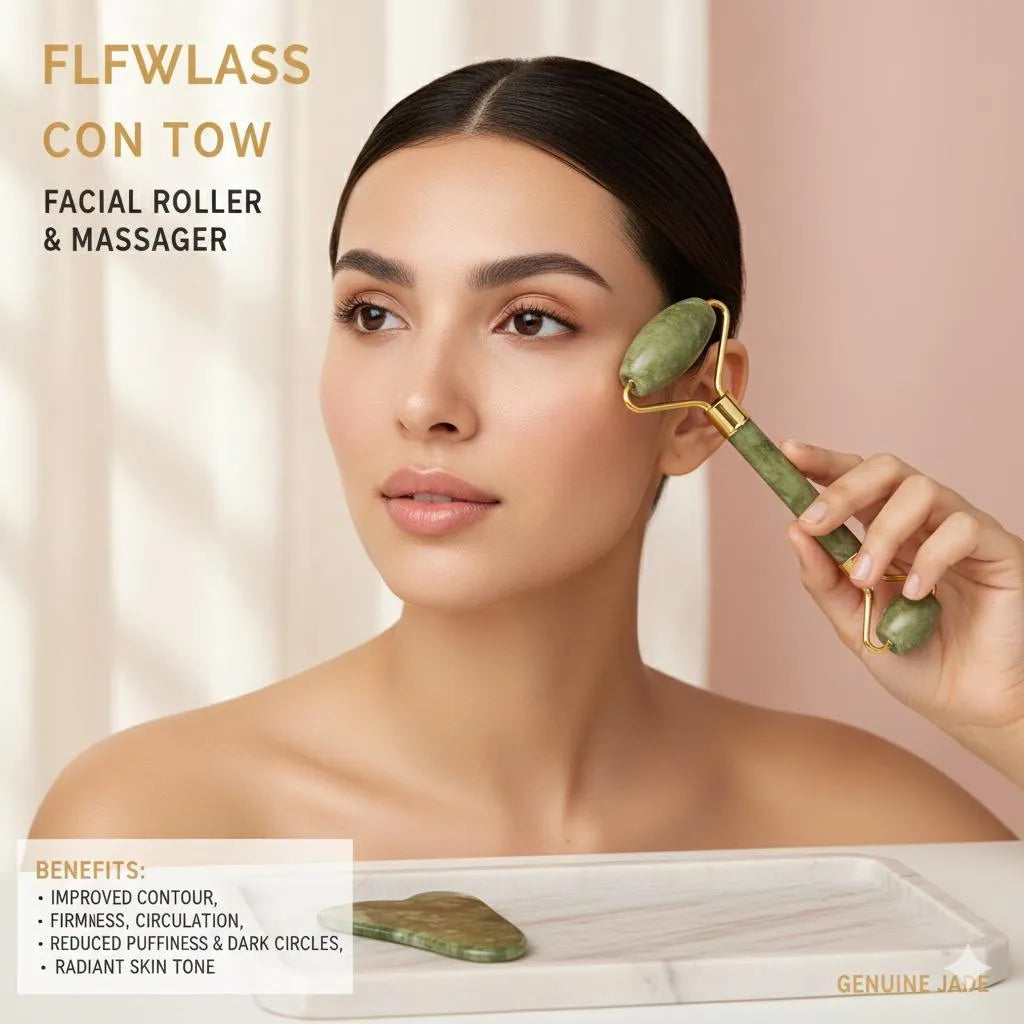 Jade Roller & Gua Sha 50ml for Radiant Skin