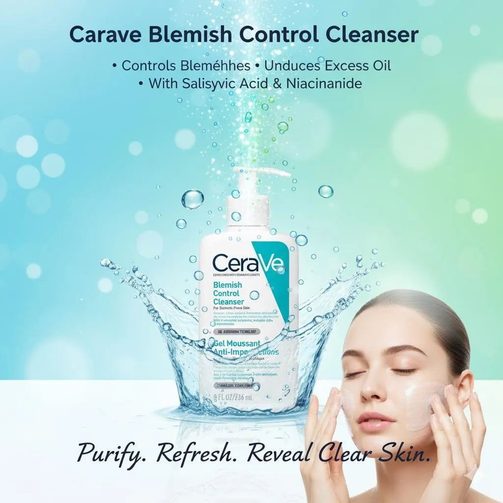 CeraVe Blemish Control Cleanser 50ml Oil Absorbing Gel for All Skin Types