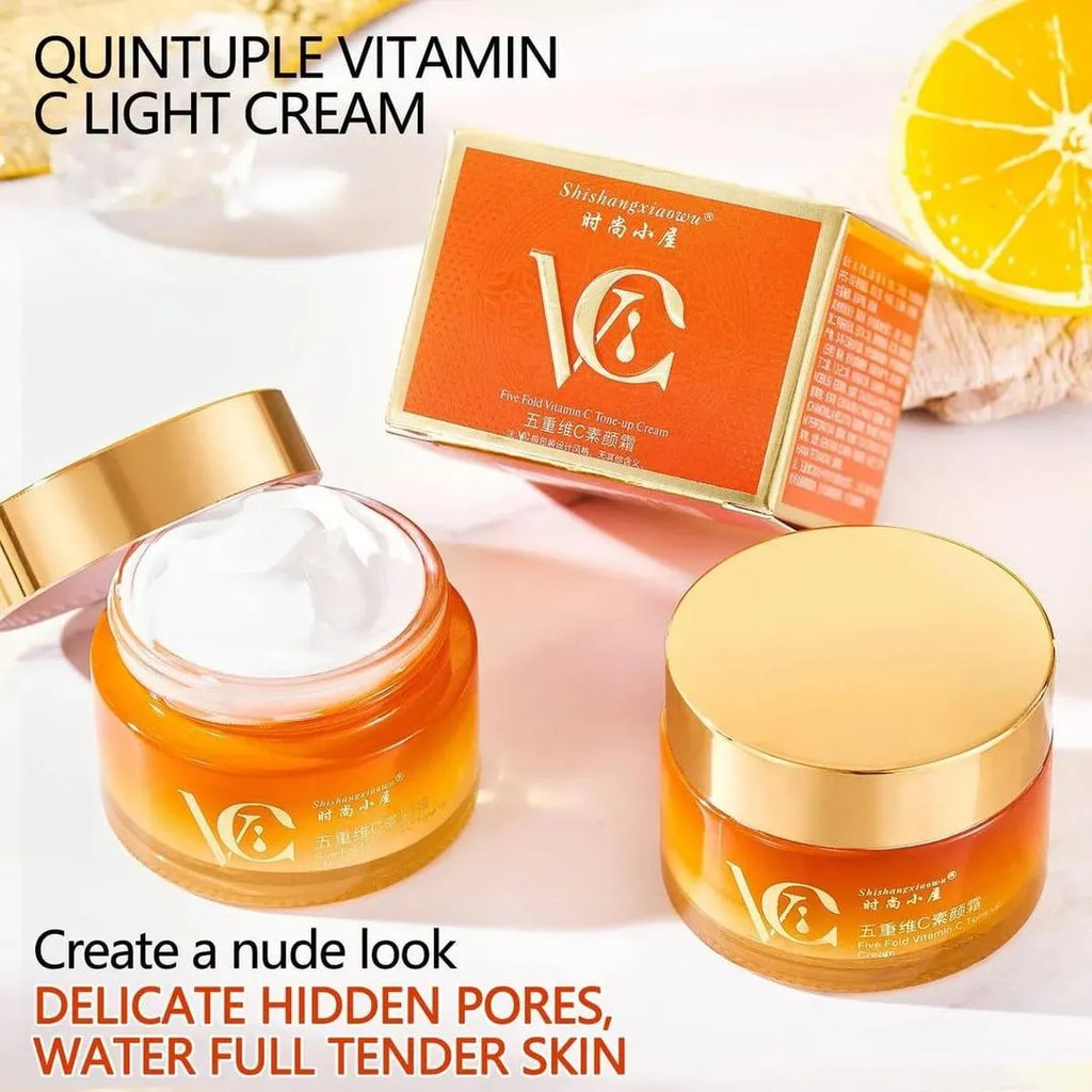 Vitamin C Whitening Cream 50ml Orange Bottle All Skin Types