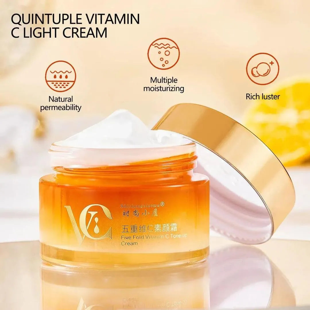 Vitamin C Whitening Cream 50ml Orange Bottle All Skin Types