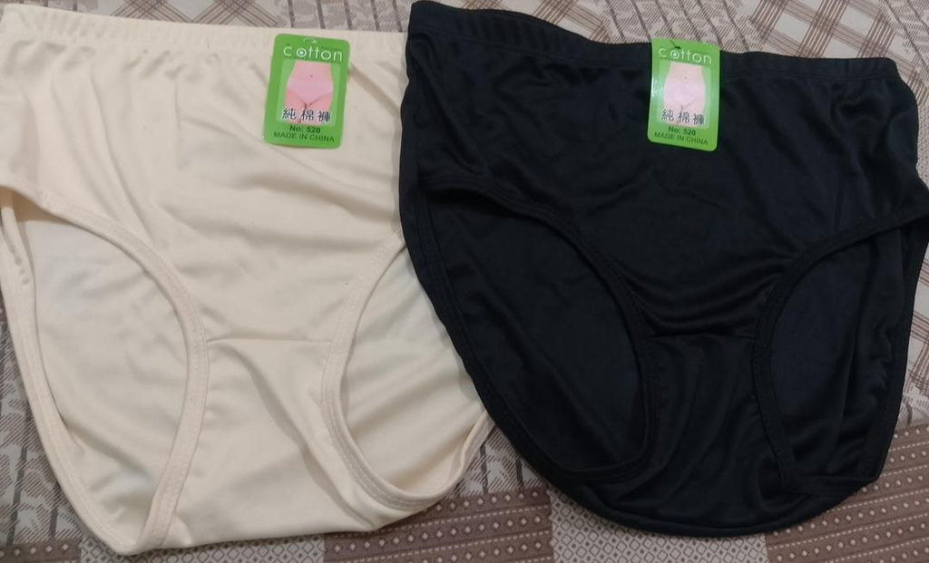 Girls Soft Cotton Plain Panties Pack of 2