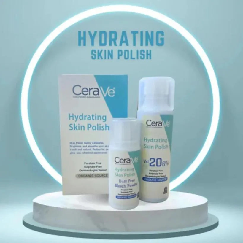 CeraVe Hydrating Skin Polish Set Paraben Free Dust Free Bleach Powder