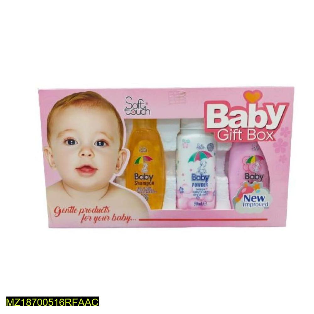 Baby Gift Box with Shampoo, Lotion, Powder, Soap
