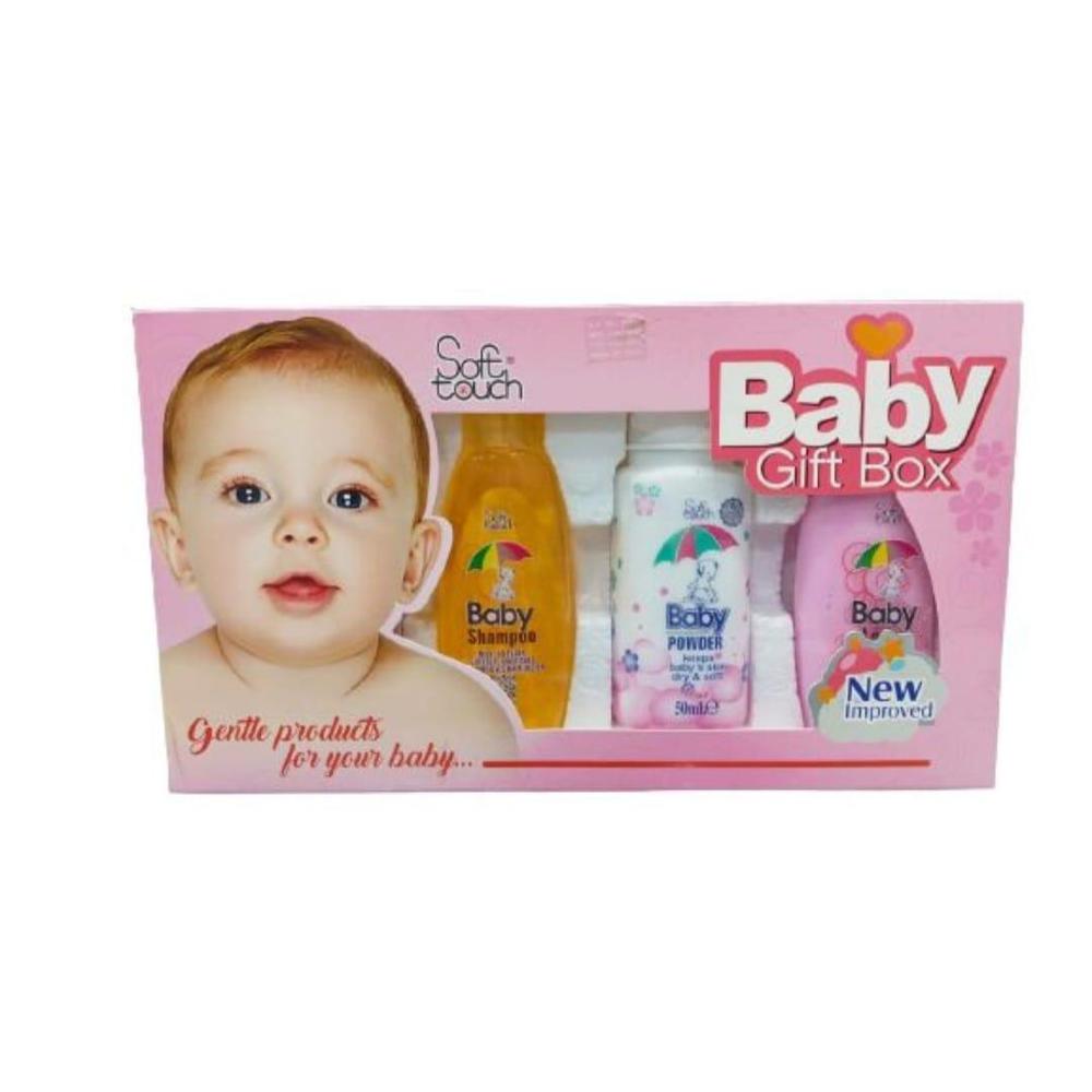 Baby Gift Box with Shampoo, Lotion, Powder, Soap