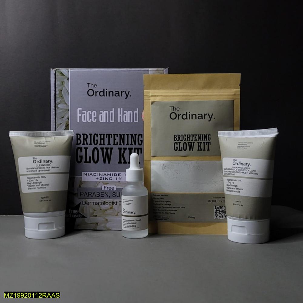 The Ordinary Brightening Glow Kit 4-Piece Serum Exfoliator Cream
