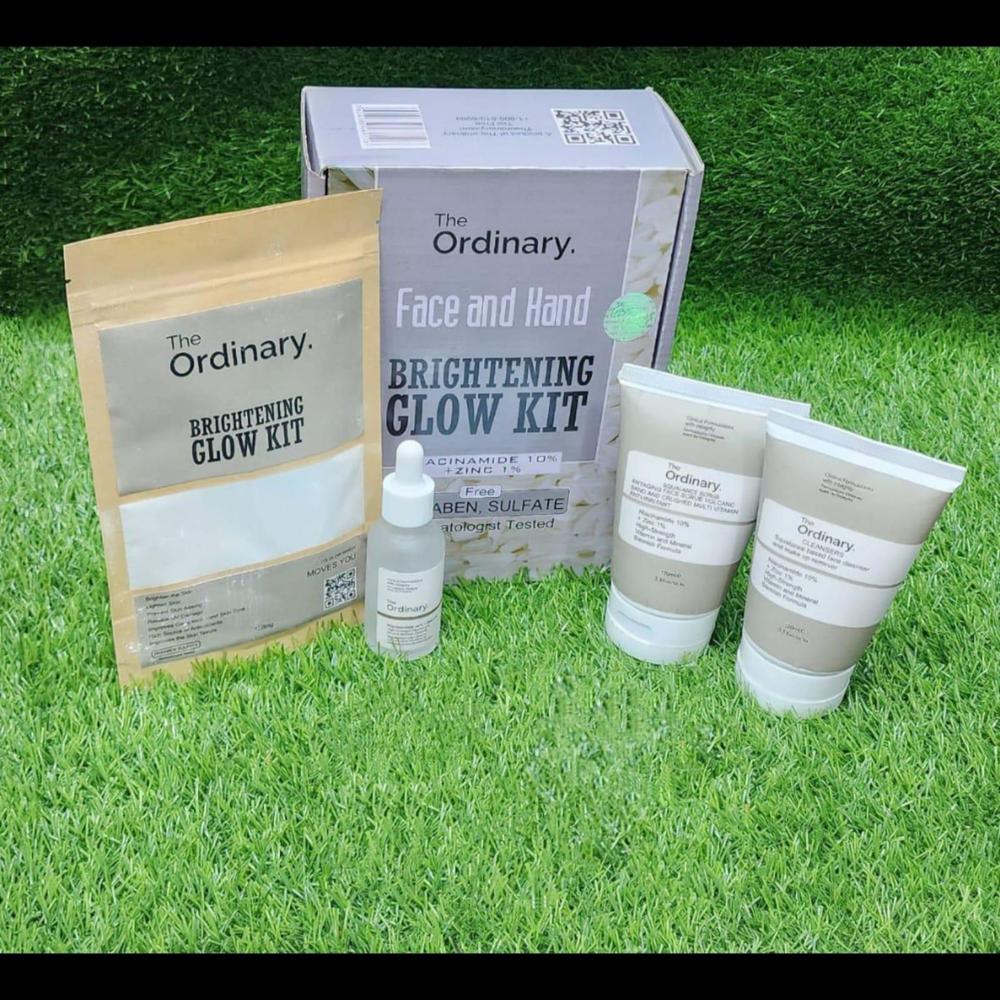 The Ordinary Brightening Glow Kit 4-Piece Serum Exfoliator Cream