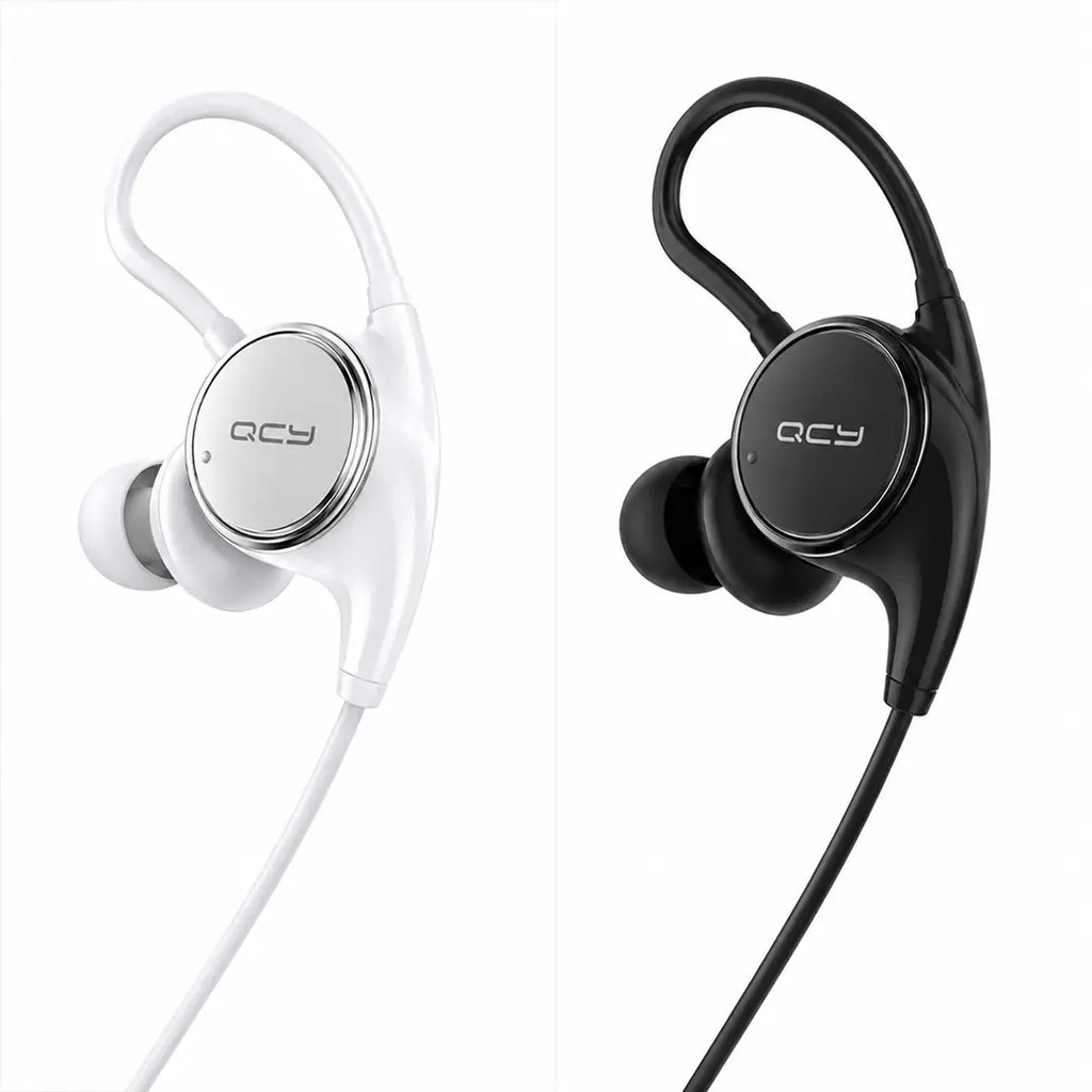 QCY Sports Wireless Bluetooth Earphones | Stereo Sound Earbuds with Mic & Ear Hook