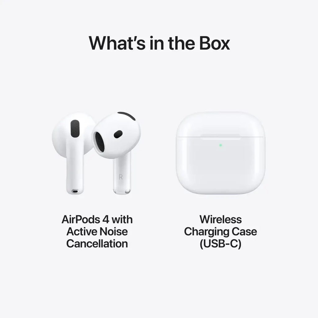 White Airpods Pro 4 Wireless Earbuds with Active Noise Cancellation, Bluetooth 5.0
