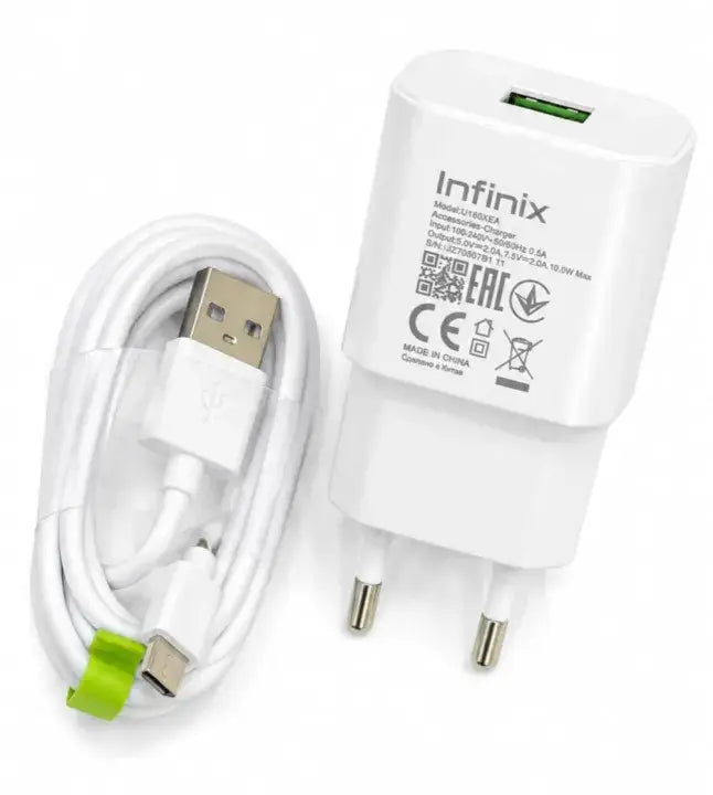 Infinix USB Charger Fast Charger Original Adapter with Micro USB Cable for All ModelsVVVVVV