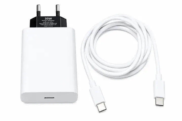 30W PD Fast Charger with USB C to USB C Cable | PD Fast Charging Adapter | Type C