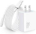 30W C-Type Rapid Charger Power Fast Adapter for Google 10/9A/9 Pro XL/9 Pro/8 Pro/8/8a/7 Pro/3A Pro/Phone 2-Tablet/Chromebook & Support 30 W Other USB C Devices Quick Charge,White