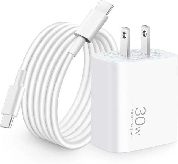 30W C-Type Rapid Charger Power Fast Adapter for Google 10/9A/9 Pro XL/9 Pro/8 Pro/8/8a/7 Pro/3A Pro/Phone 2-Tablet/Chromebook & Support 30 W Other USB C Devices Quick Charge,White