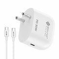 30W PD Fast Charger USB Type-C Wall Charger with Type-C to Type-C Cable | Super Fast Charging Adapter | Compatible with Google Pixel, OnePlus, Samsung & Android