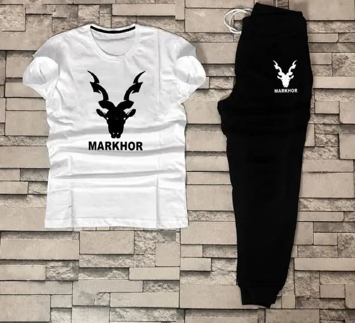 Men Dri Fit Printed Track Suit White XL