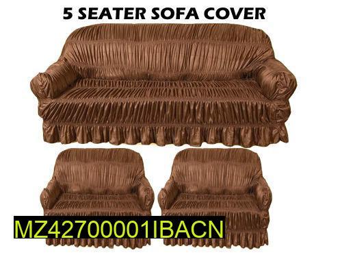 5 Seater Sofa Cover Set Premium Quality Jersey Fabric