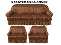 5 Seater Sofa Cover Set Premium Quality Jersey Fabric