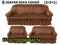 Jersey 3 Pcs Sofa Cover Set 6 Seater Fitted