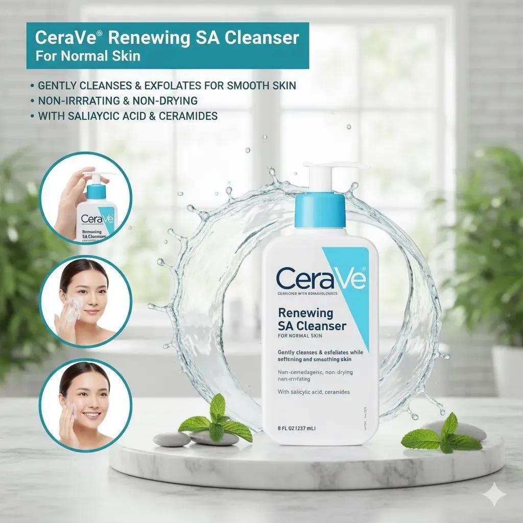CeraVe Renewing SA Cleanser for Normal Skin Non-Drying 237 Ml