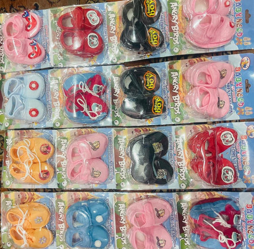 Baby Fabric Booties Multicolor 0-6M Daily Wear