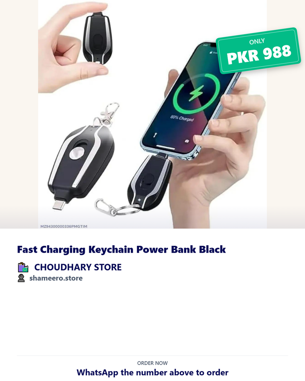 Ultra-Compact Mini Keychain Power Bank 1500mAh | Fast Charging Emergency Pocket Battery for Android & iPhone (Black & Silver)