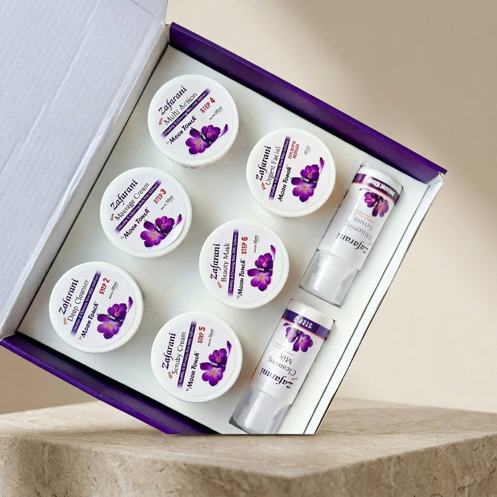 Zafarani Whitening Facial Kit 6-Step Brightening for All Skin Types
